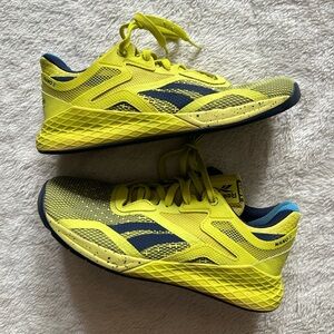 Reebok Yellow and Navy Women's Athletic Running Shoes
